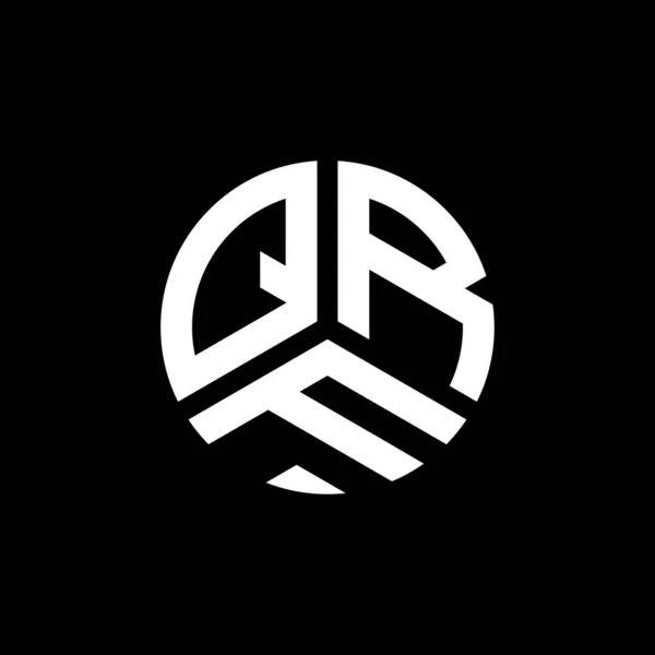 Diseño Del Logotipo Letra Qrf Sobre Fondo Negro Qrf Iniciales — Archivo Imágenes Vectoriales