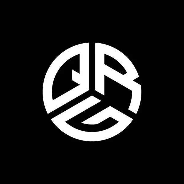 Qrg Letter Logo Design Auf Schwarzem Hintergrund Qrg Kreative Initialen — Stockvektor