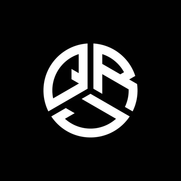 Qrj Design Logotipo Carta Fundo Preto Qrj Iniciais Criativas Conceito — Vetor de Stock