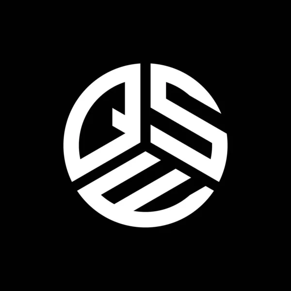 Qse Literă Logo Design Fundal Negru Qse Creativ Iniţiale Litera — Vector de stoc
