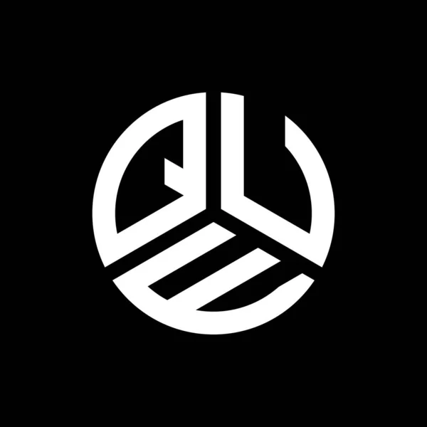 Que Lettre Logo Design Sur Fond Noir Que Initiales Créatives — Image vectorielle