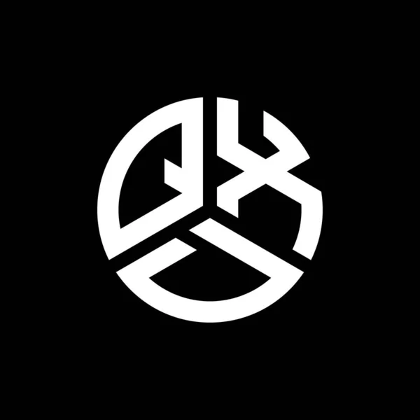 Qxd Lettre Logo Design Sur Fond Noir Qxd Initiales Créatives — Image vectorielle