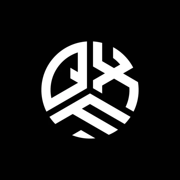 Qxf Letter Logo Ontwerp Zwarte Achtergrond Qxf Creatieve Initialen Letter — Stockvector