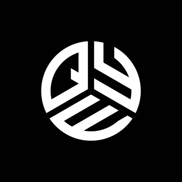 Qye Design Logotipo Carta Fundo Preto Qye Iniciais Criativas Conceito — Vetor de Stock