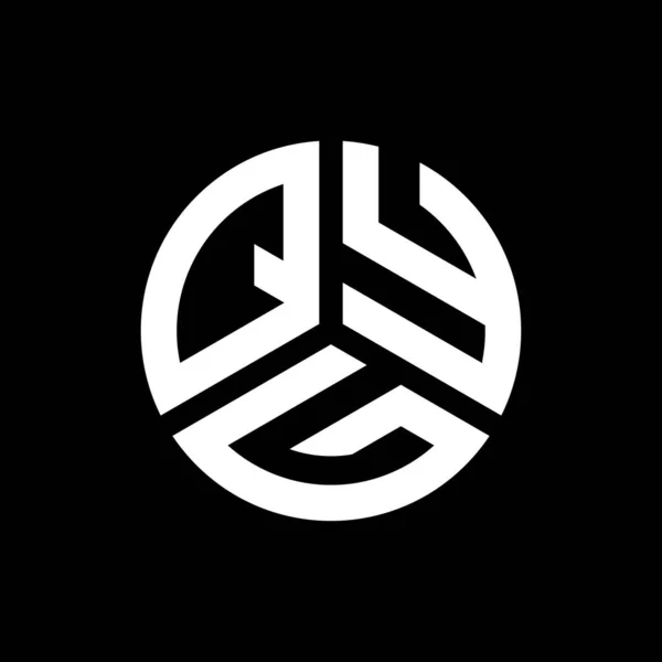 Diseño Del Logotipo Letra Qyg Sobre Fondo Negro Qyg Iniciales — Archivo Imágenes Vectoriales