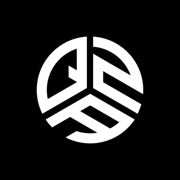 Qza Design Logotipo Carta Fundo Preto Qza Iniciais Criativas Conceito —  Vetores de Stock