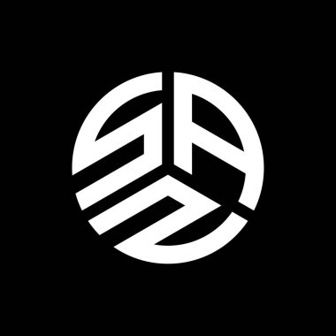 Siyah arka planda SAZ harfi logo tasarımı. SAZ yaratıcı harf logosu konsepti. SAZ harf tasarımı.