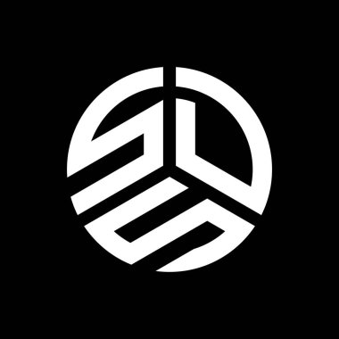 Siyah arka planda SDS harf logosu tasarımı. SDS yaratıcı harflerin baş harfleri logo konsepti. SDS harf tasarımı.