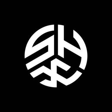 Siyah arkaplanda SHX harfi logo tasarımı. SHX yaratıcı harflerin baş harfleri logo kavramı. SHX harf tasarımı.