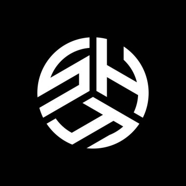 Siyah arka planda ShY harf logosu tasarımı. Utangaç yaratıcı harflerin baş harfleri logo kavramı. ShY harf tasarımı.