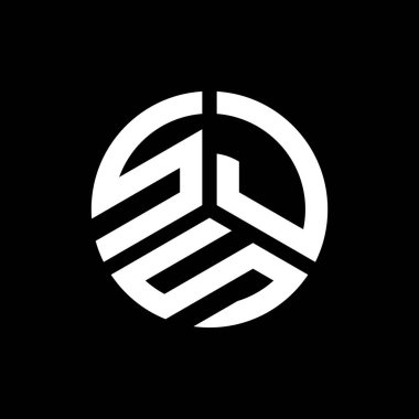 Siyah arkaplanda SJS harf logosu tasarımı. SJS yaratıcı harf logosu konsepti. SJS harf tasarımı.