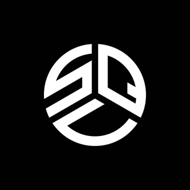 Siyah arkaplanda SQV harf logosu tasarımı. SQV yaratıcı harflerin baş harfleri logo kavramı. SQV harf tasarımı.