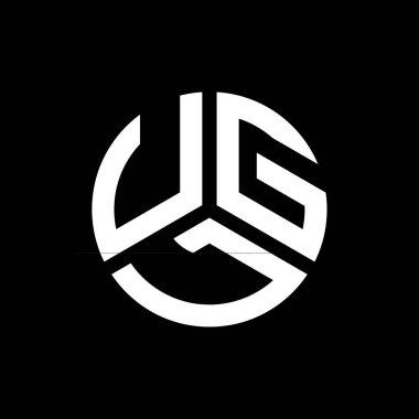 Siyah arkaplanda UGL harf logosu tasarımı. UGL yaratıcı harflerin baş harfleri logo kavramı. UGL harf tasarımı.