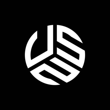 Siyah arka planda USN harf logosu tasarımı. USN yaratıcı harfler logosu konsepti. USN harf tasarımı.