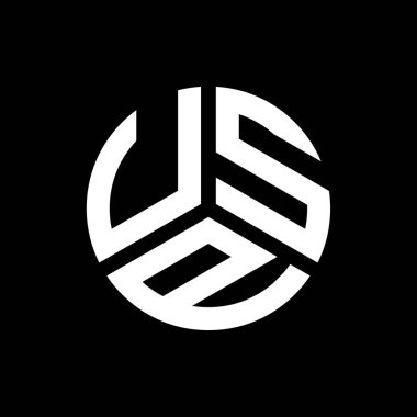 Siyah arka planda USP harf logosu tasarımı. USP yaratıcı harf logosu konsepti. USP harf tasarımı.