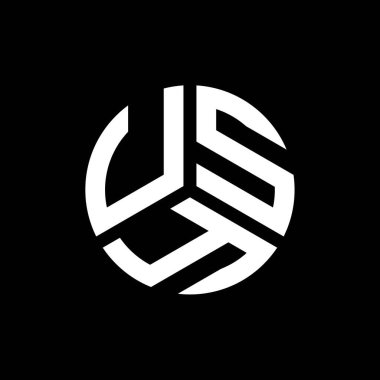 Siyah arka planda USY harf logosu tasarımı. USY yaratıcı harfler logosu konsepti. USY harf tasarımı.