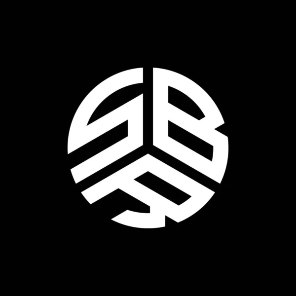 Projekt Logo Litery Sbr Czarnym Tle Kreatywne Inicjały Sbr Koncepcja — Wektor stockowy