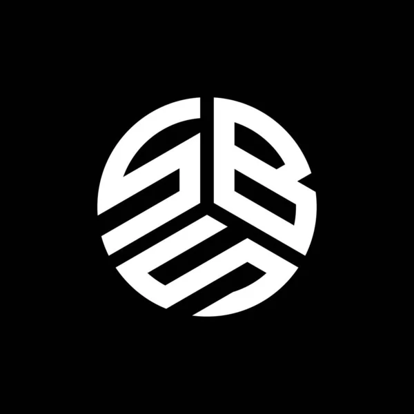 Diseño Del Logotipo Letra Sbs Sobre Fondo Negro Sbs Iniciales — Archivo Imágenes Vectoriales