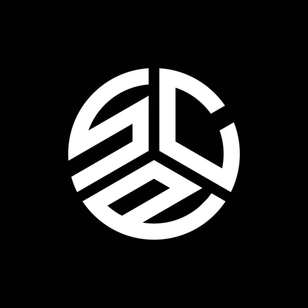 Desenho Logotipo Carta Scp Fundo Preto Conceito Logotipo Letra Iniciais — Vetor de Stock