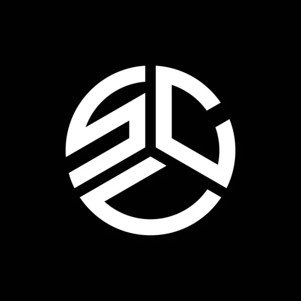 Desenho Logotipo Carta Scv Fundo Preto Scv Iniciais Criativas Conceito — Vetor de Stock