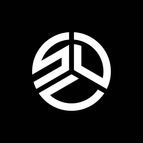 Diseño Del Logotipo Letra Sdv Sobre Fondo Negro Sdv Iniciales — Vector de stock
