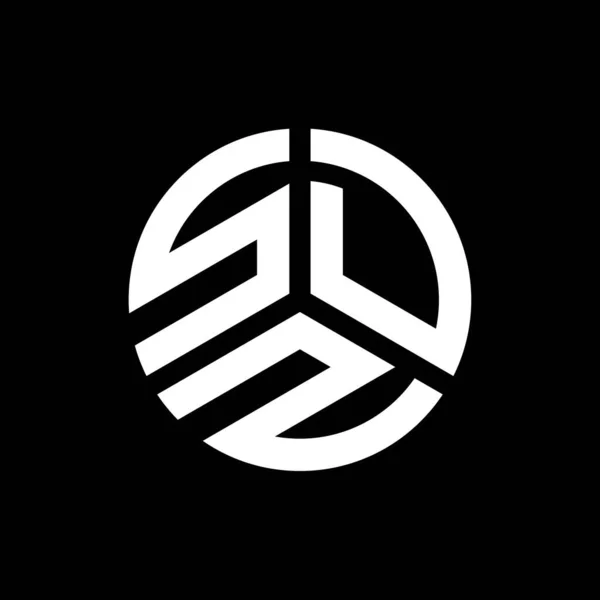 Diseño Del Logotipo Letra Sdz Sobre Fondo Negro Sdz Iniciales — Vector de stock