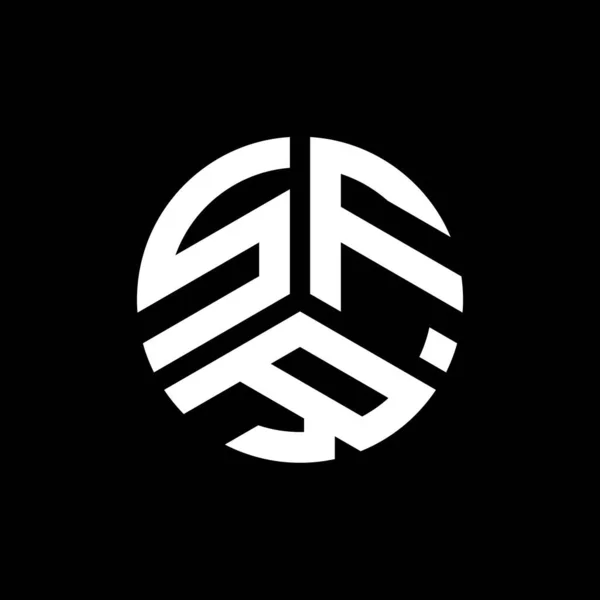 Diseño Del Logotipo Letra Sfr Sobre Fondo Negro Sfr Iniciales — Vector de stock