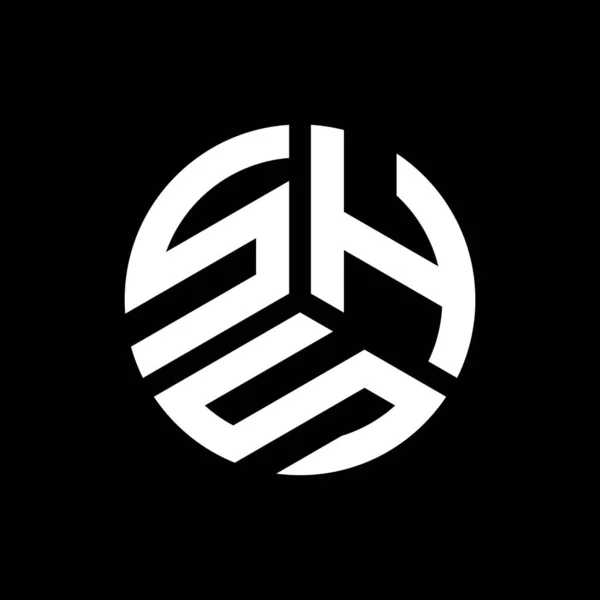 ブラックを基調としたShsレターロゴデザイン Shsクリエイティブイニシャルレターロゴコンセプト Shsレターデザイン — ストックベクタ