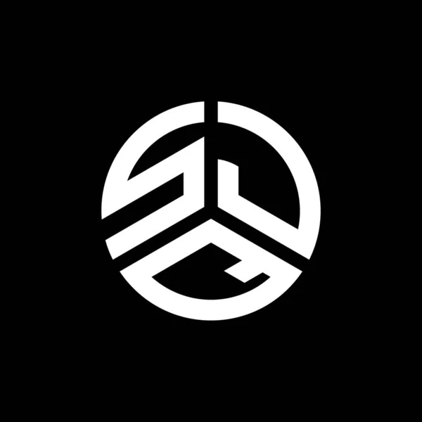 Siyah Arkaplan Üzerine Sjq Harfi Logo Tasarımı Sjq Yaratıcı Harflerin — Stok Vektör