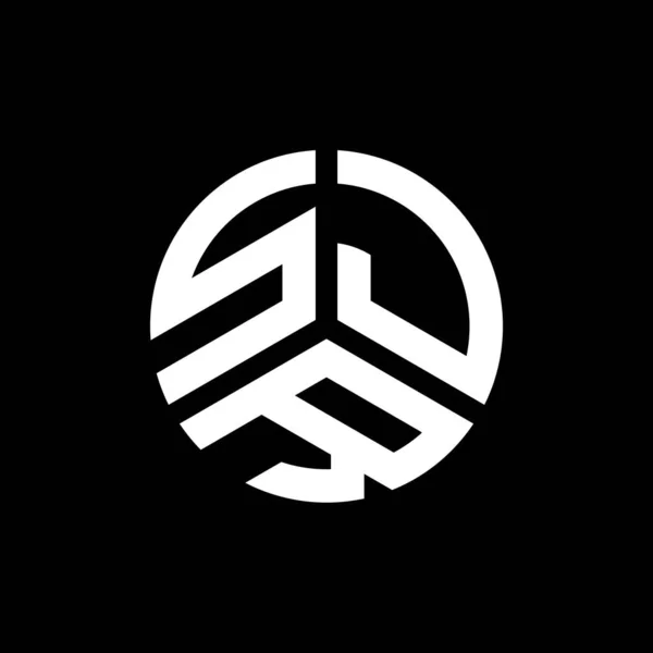 Projekt Logo Litery Sjr Czarnym Tle Kreatywne Inicjały Sjr Koncepcja — Wektor stockowy