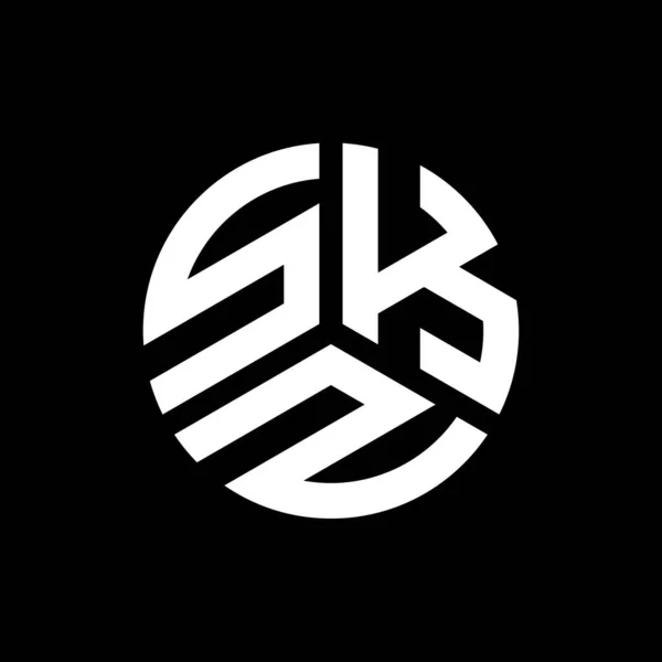 Siyah Arkaplanda Skz Harf Logosu Tasarımı Skz Yaratıcı Harflerin Baş — Stok Vektör
