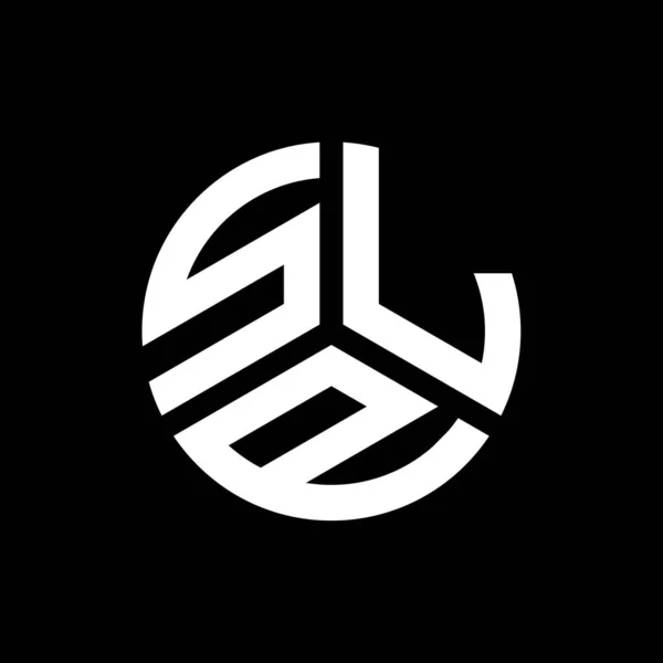 Diseño Del Logotipo Letra Slp Sobre Fondo Negro Slp Iniciales — Vector de stock