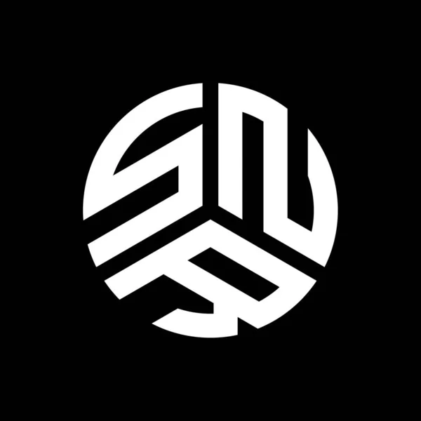Snr Letter Logo Design Auf Schwarzem Hintergrund Snr Kreative Initialen — Stockvektor