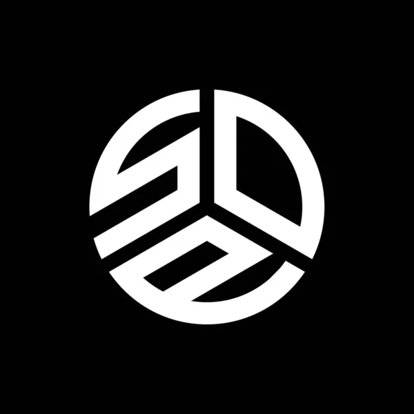 Siyah Arka Planda Sop Harfi Logosu Tasarımı Sop Yaratıcı Harflerin — Stok Vektör