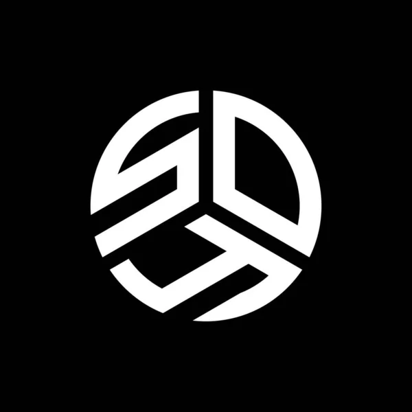 Soy Letter Logo Design Black Background Soy Creative Initials Letter — Stock Vector