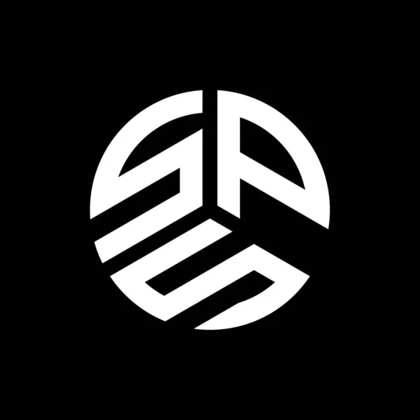 Sps Letter Logo Ontwerp Zwarte Achtergrond Sps Creatieve Initialen Letter — Stockvector
