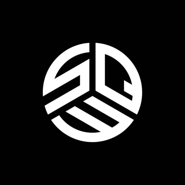 Дизайн Логотипа Буквы Sqw Черном Фоне Sqw Creative Initials Letter — стоковый вектор