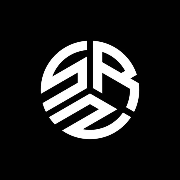 Srz Design Logotipo Carta Fundo Preto Srz Iniciais Criativas Conceito — Vetor de Stock