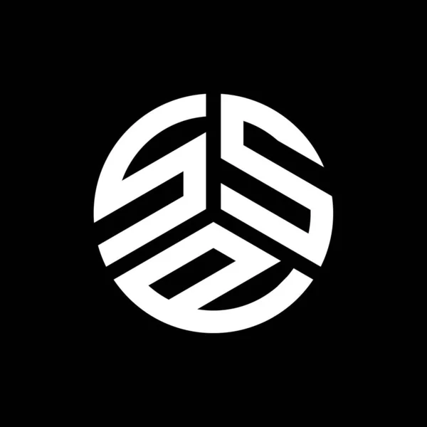 Desain Logo Surat Ssp Pada Latar Belakang Hitam Inisial Kreatif - Stok Vektor