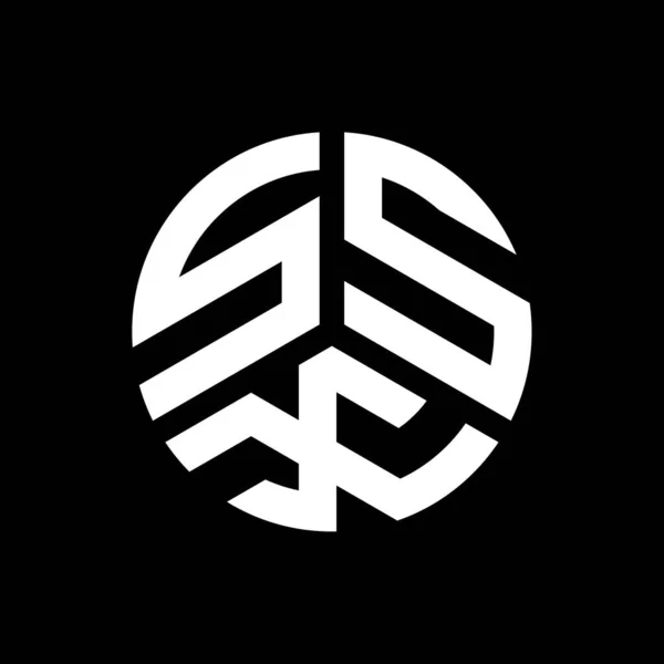 Diseño Del Logotipo Letra Ssx Sobre Fondo Negro Ssx Iniciales — Archivo Imágenes Vectoriales