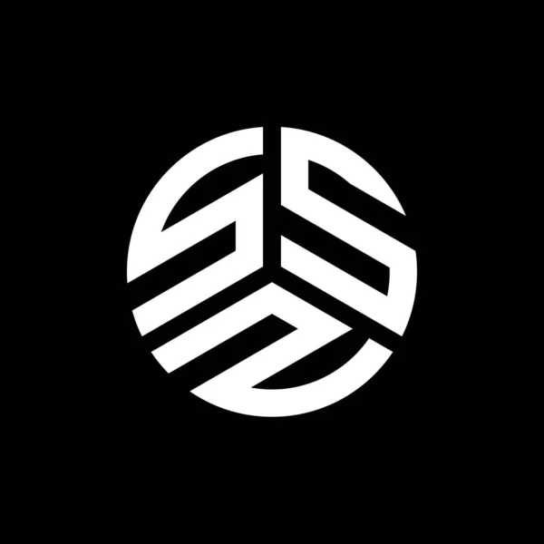 Design Logo Literei Ssz Fundal Negru Ssz Creativ Iniţiale Litera — Vector de stoc