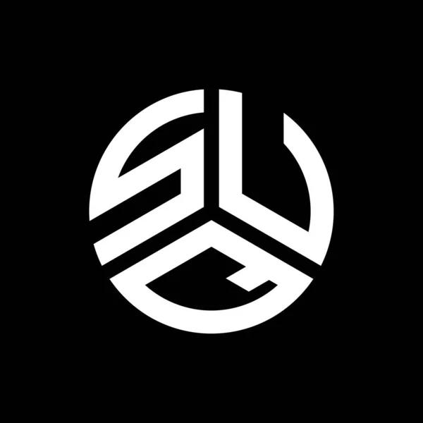 Дизайн Логотипа Suq Чёрном Фоне Творческие Инициалы Suq Буквенно Обозначают — стоковый вектор