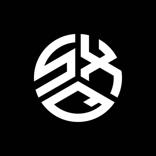 Sxq Letter Logo Design Auf Schwarzem Hintergrund Sxq Kreative Initialen — Stockvektor
