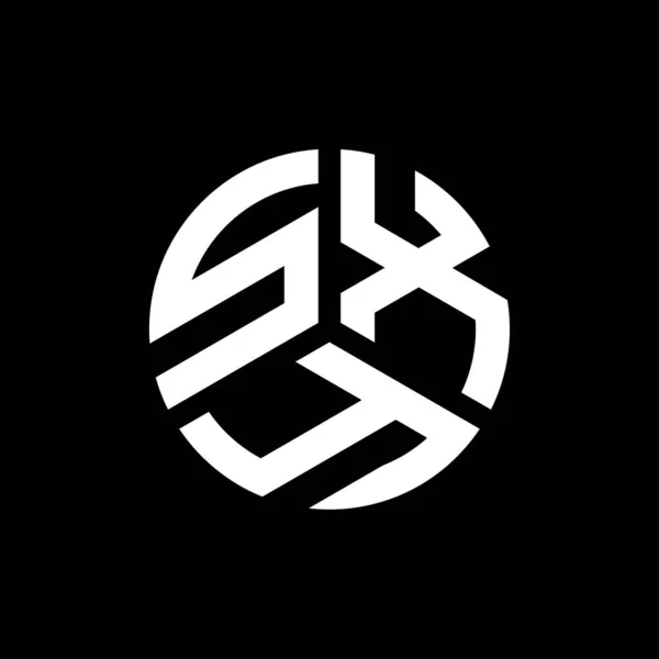 Siyah Arkaplanda Sxy Harf Logosu Tasarımı Sxy Yaratıcı Harflerin Baş — Stok Vektör