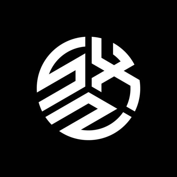 Diseño Del Logotipo Letra Sxz Sobre Fondo Negro Sxz Iniciales — Vector de stock