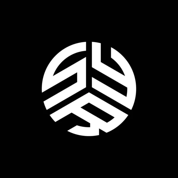 Syr Letter Logo Ontwerp Zwarte Achtergrond Syr Creatieve Initialen Letterlogo — Stockvector