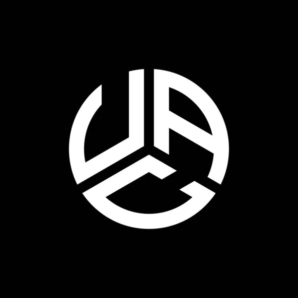 Design Logo Literei Uac Fundal Negru Conceptul Logo Uri Pentru — Vector de stoc