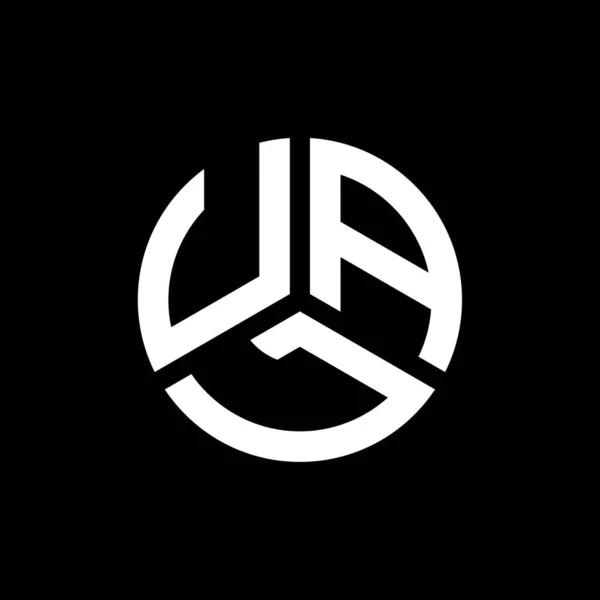 Дизайн Логотипа Ual Чёрном Фоне Ual Креативные Инициалы Буквенная Концепция — стоковый вектор