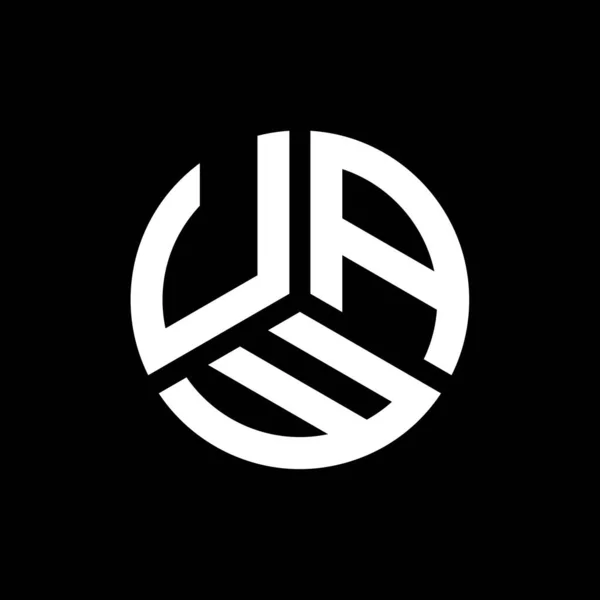 Uaw Design Logotipo Carta Fundo Preto Uaw Iniciais Criativas Conceito — Vetor de Stock