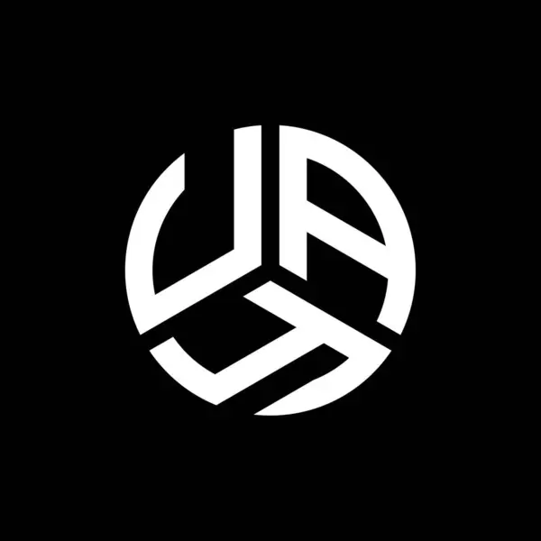 Desain Logo Huruf Uea Pada Latar Belakang Hitam Uay Kreatif - Stok Vektor